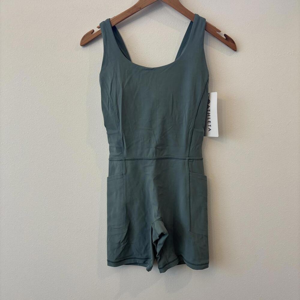 Athleta Women's Green and Blue Playsuit-romper